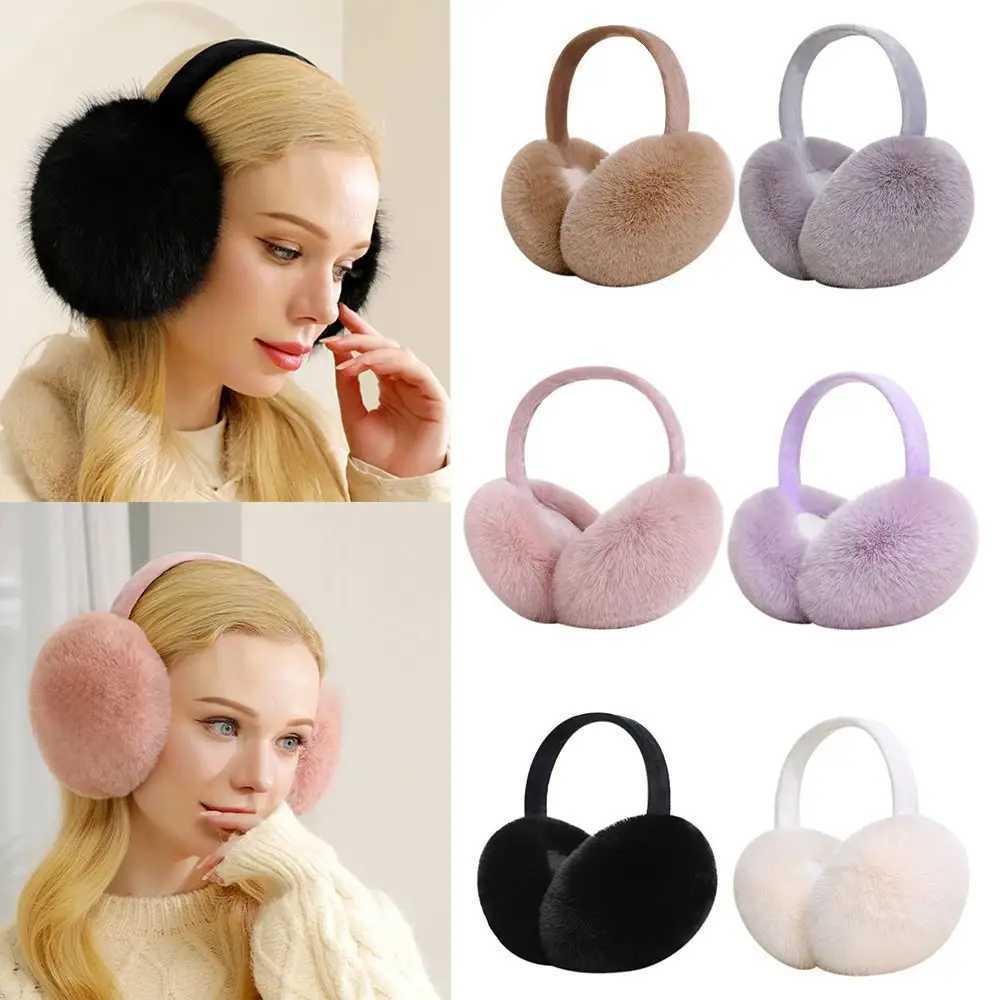 Fashion Plush Earmuffs Ear Warmer Anti-Freeze Thickening Ear Cover Collsible Keep Warm Winter Earfls for Women GirlsXJ241126