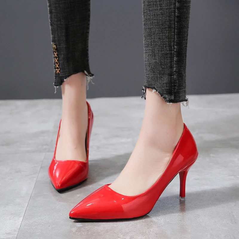 Aphixta 7cm Thin Heels Women Pumps Dress Classic Shoes Wedding Official Leisure Party Shoes Super Big Size 49 50 Plus Size 241126