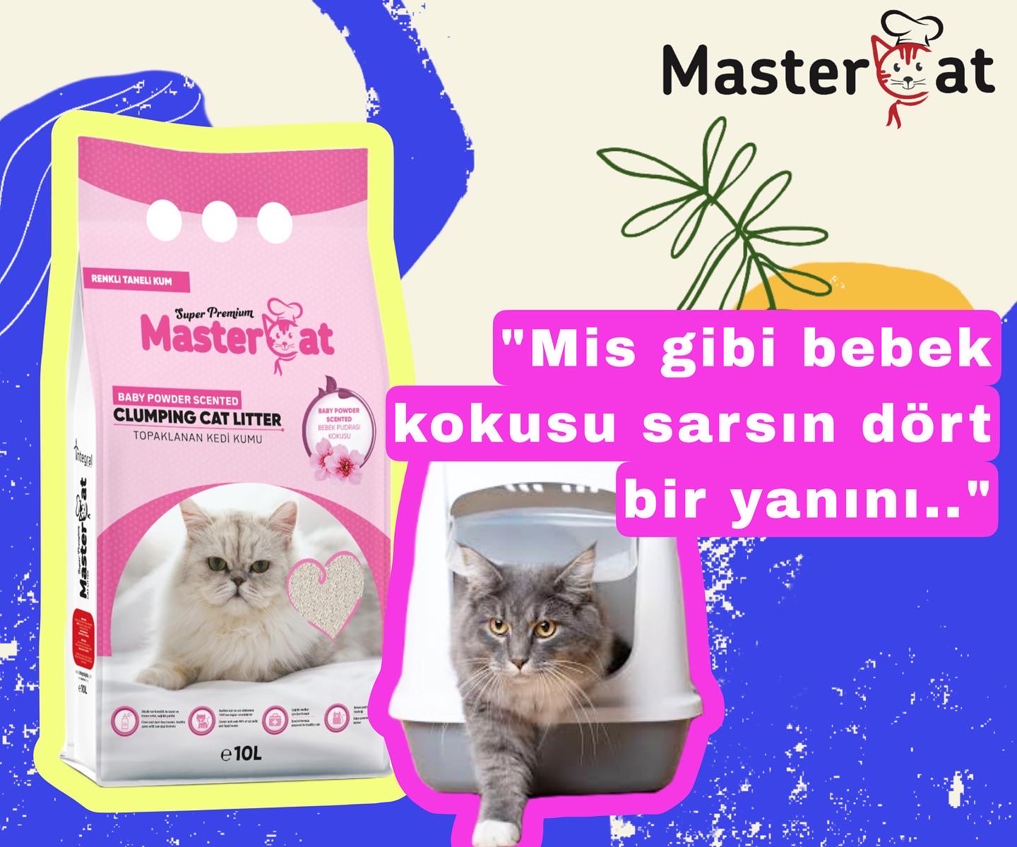High Grade Mastercat Baby Powder Scented Cat Litter Gray Packaging for Cats Sand Real Cats Tr;trprovince20100965