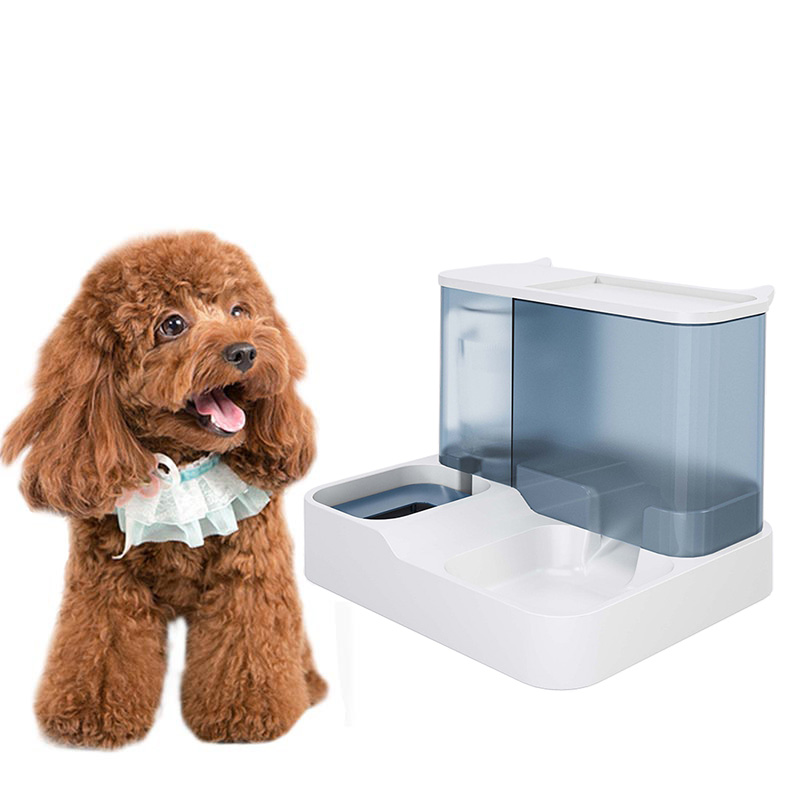 2.8L pink blue grey pet food water feeder drinking for dogs cats automatic pet feeder