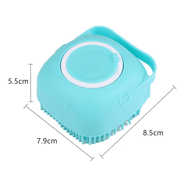 2024 hot selling Pet Brushes Bath Massage Brush Shampoo Dispenser Dog Grooming Silicone Shower for Cat Pets Bathing