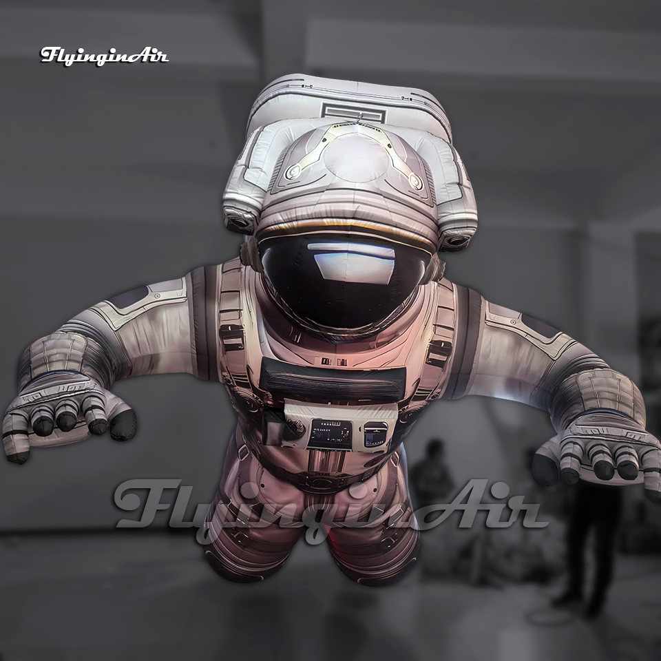4m Hanging/Ground Giant Inflatable Astronaut Model Suspended Air Blow Up Spaceman For Planetarium Event