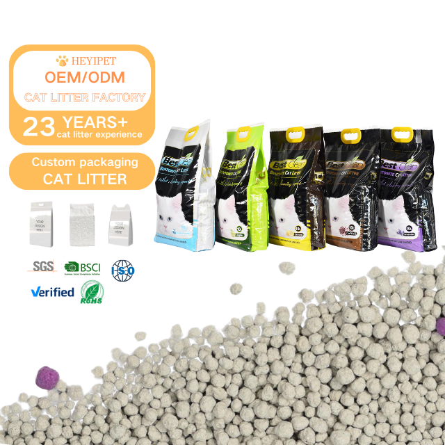 OEM ODM Factory Wholesale Kitty Sand Apple Flavor Odor Control Dust Free Ball Shape Clumping Bentonite Cat Litter