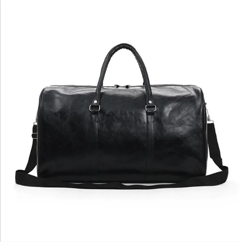 Leather Travel Large Duffle Independent Big Fiess Bags Handbag Lage Shoulder Bag Black Men Fashion Zipper Pu 241114