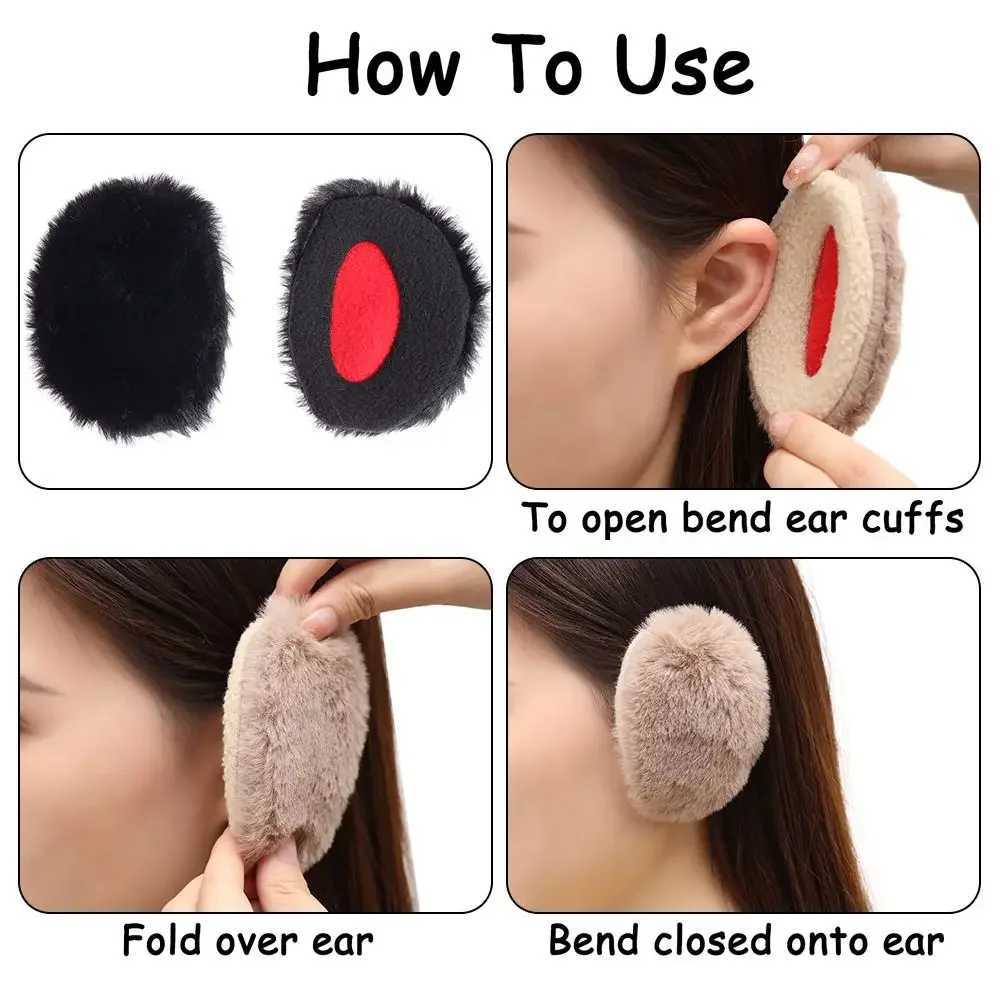 Thick strapless earmuffs warm wool earmuffs for winter womens earmuffs mens earmuffs childrens outdoor sports windproof earmuffs W241126