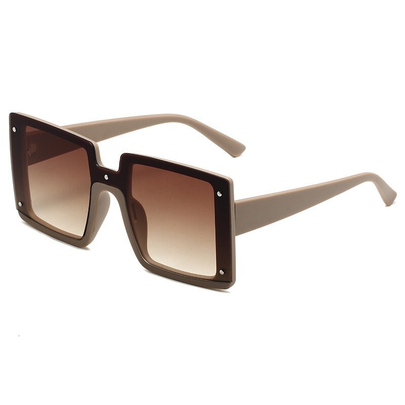 Men's and women's fashion personality sunglasses, street sunglasses large frame square UV sunglasses