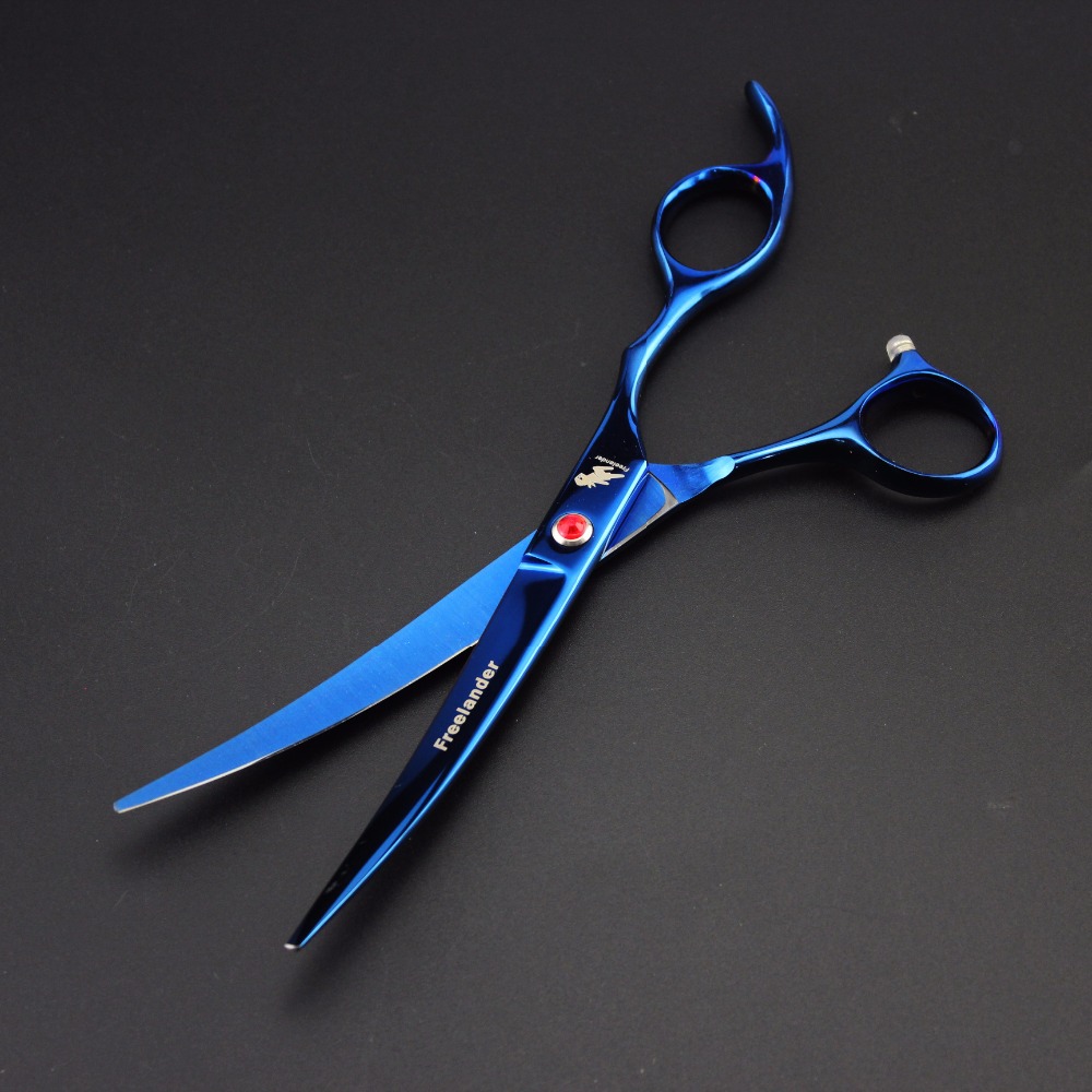 Pet Scissors 7" Cutting Curved Pet Grooming Scissors Professional Shears Salon Barber Using Dogs & Cats
