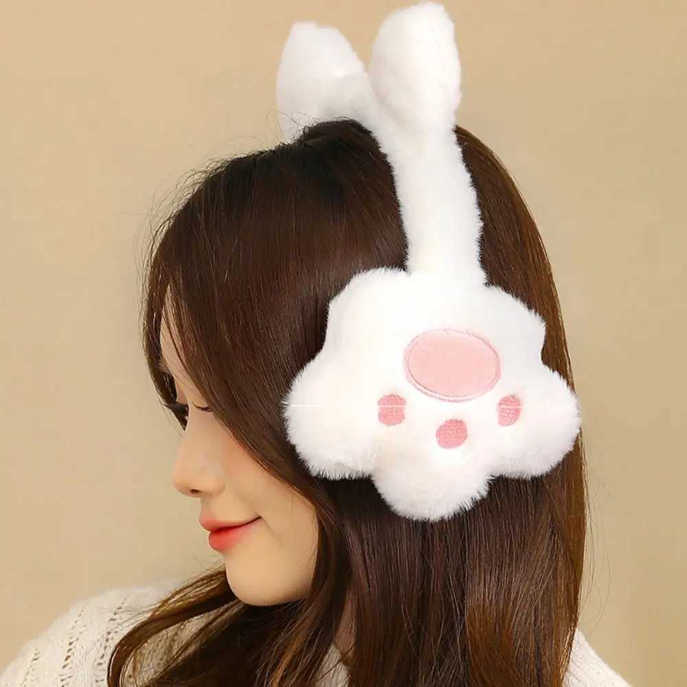 Earcap cat plush earmuffs are comfortable windproof cat paw earmuffs refrigerated protection keep warm and cute earmuffs for cycling W241126