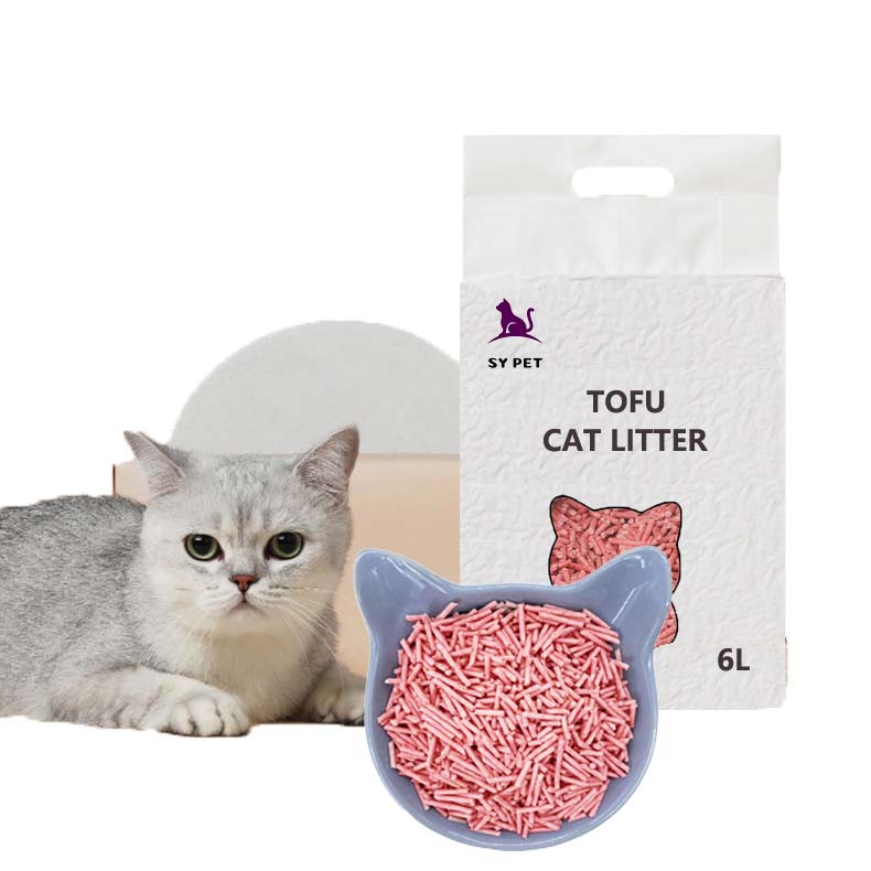 Tofu Cat Litter OEM/ODM Tofu Cat Litter Factory Sale Clumping Clean Kitty Sand Blue Bulk Flushable Green Tea Strip cat litter