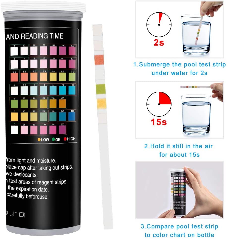 Wholesale 7 in 1 One Step Aquarium Water Quality Test Strips