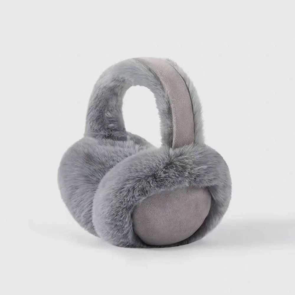 Winter Warm Earmuffs Cute Warm Brown Suede Plush Earmuffs Womens Maillard Collsible Soft And Thick Earmuffs Winter WearXJ241126