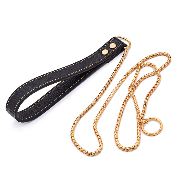 2023 Hot Sale Luxury Training Dog Lead Rope Chain Durable Waterproof Pet Metal Pet Leash