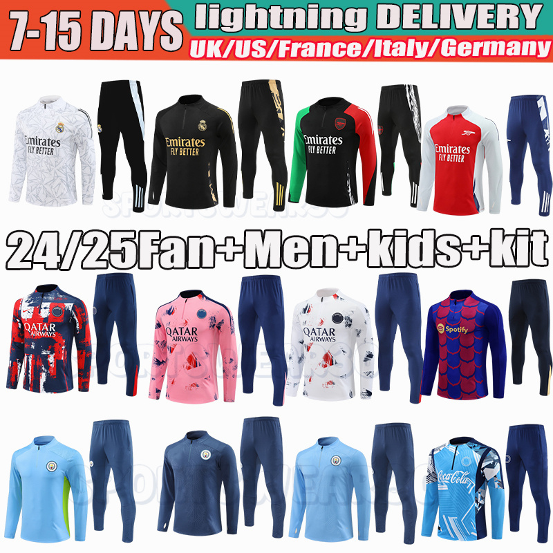 24 25 men and kids tracksuit Soccer training MBAPPE survetement chandal kit NEYMAR JR KIMPEMBE FABIAN MARQUINHOS R SANCHES VERRATTI MUANI M ASENSIO Skriniar Ugarte