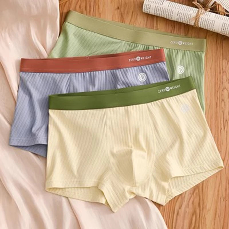 Mens underwear cotton mens underwear breathable mens boxing shorts comfortable stripes comparison mens underwear large size L-6XL 241126