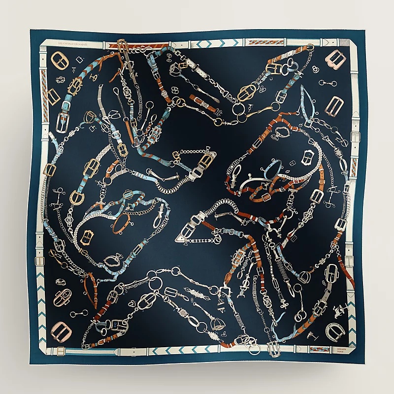Manual Hand Rolled Twill Scarf Women leaping Horses Printing Square Scarves Echarpes Foulards Femme Wrap Bandana top brand H luxury scarves