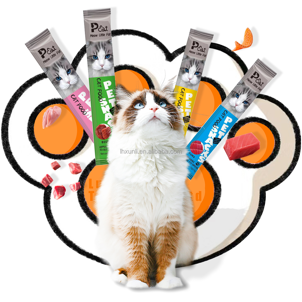 Pet products suppliers Factory Hot Selling Multiple Flavors Pet Dog And Cat Snacks Wet Cat Food