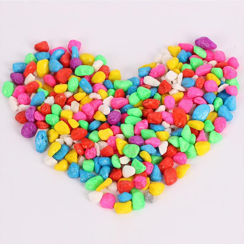 Wholesale Pebbles Colored Stones Fish Tank Decor Aquarium Multicolored Stones Fish Tank Ornaments