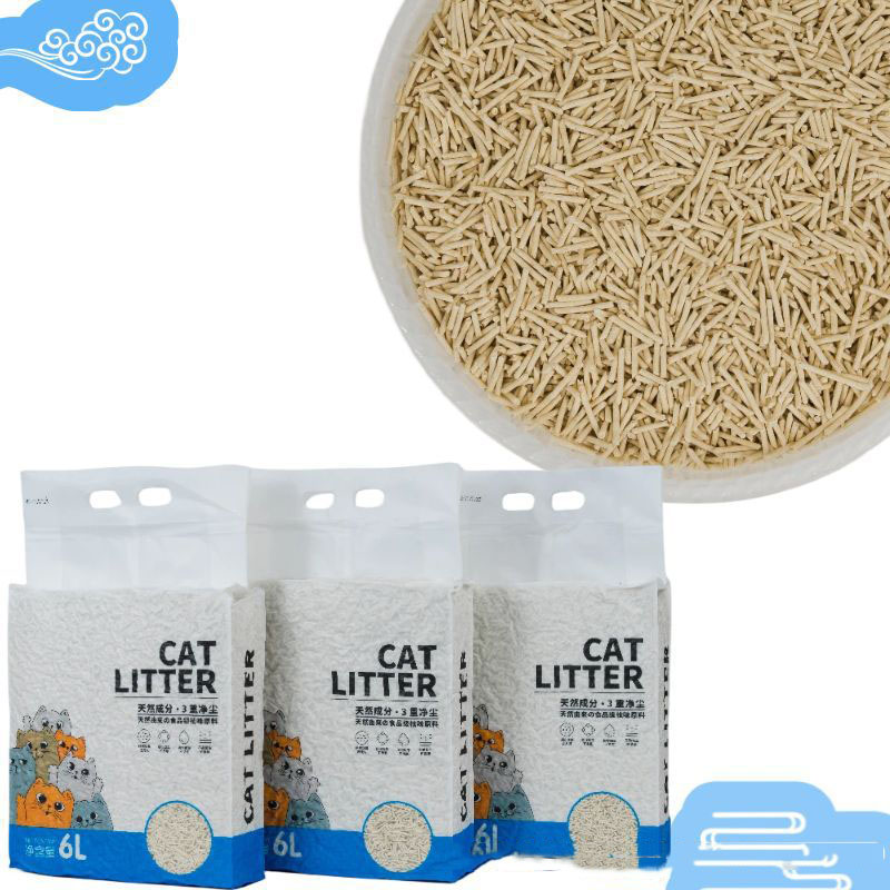 MOFESIPI Tofu Cat Litter Deodorizing Wholesale Dust-free Water Absorbing Clumping Vacuum Packaging milk flavored
