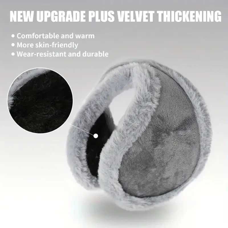 1/2 piece/hot soft plush earmuffs for men in winter thick earmuffs for outdoor sports windproof and cold proof earmuffs W241126