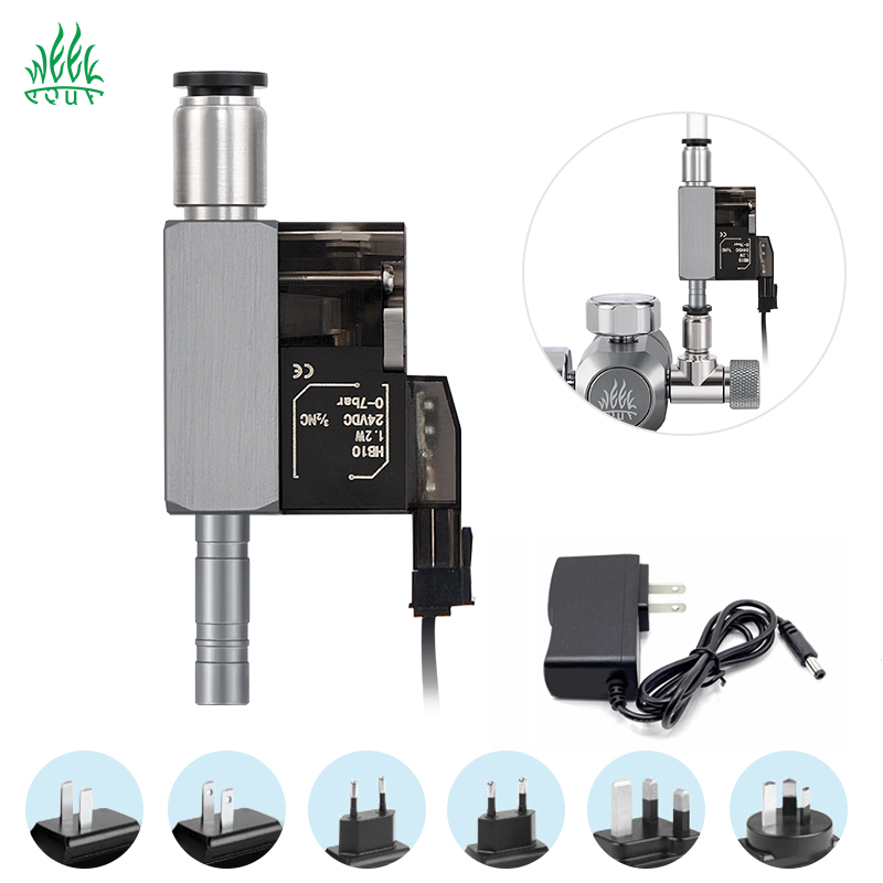 Safe Low CO2 Solenoid Valve Timer Control Quick Plug App Controller CO2 System Equipment Aluminium Alloy Fish Tank Accessories