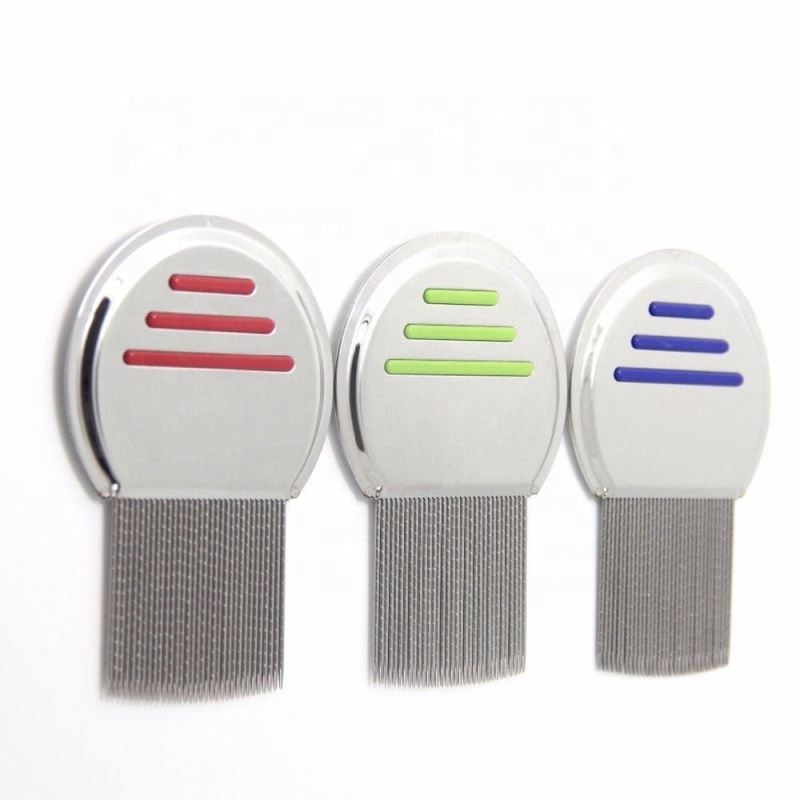 Specializing removal pet hair lice brush stainless steel handle head dog hair lice comb