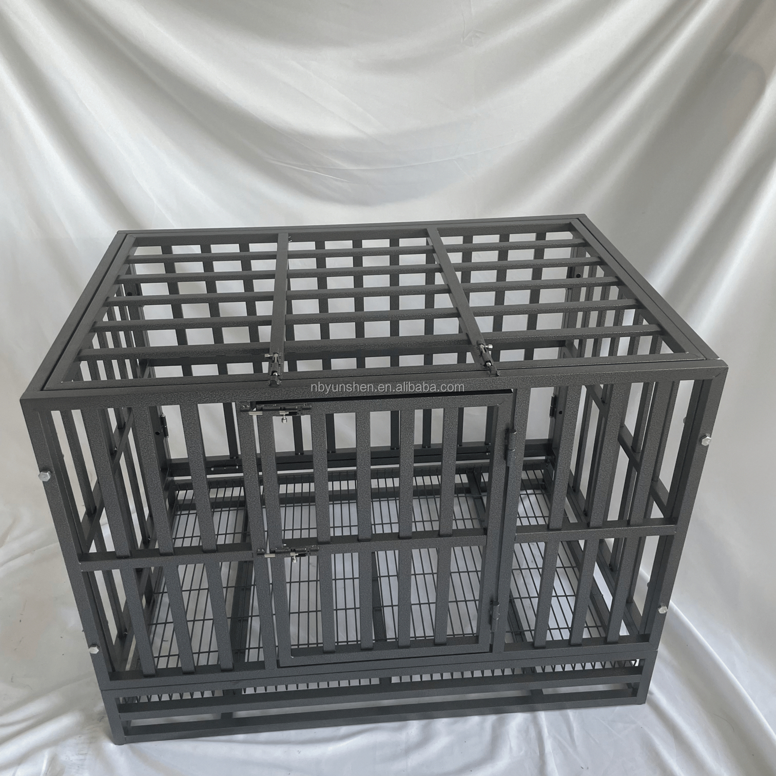 stackable large premium dog cage furniture with drainage green for german shepherd dog kennel veterinary dog kennel Pet Cages & Houses
