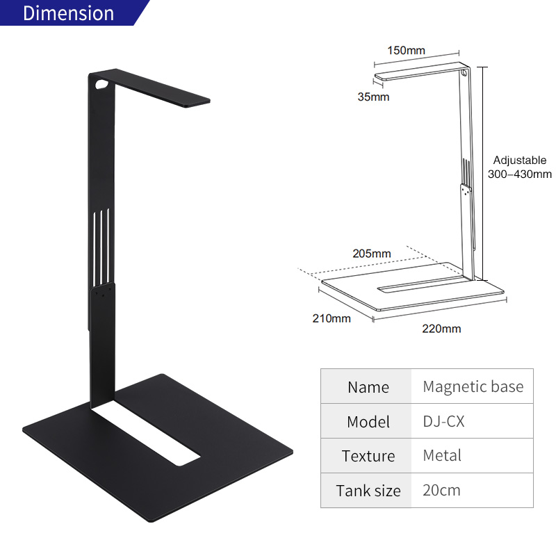 week aqua mini9pro 20cm magnet light stand magnetic suction Climp Lamp Nano aquarium tank lamp holder light tripod