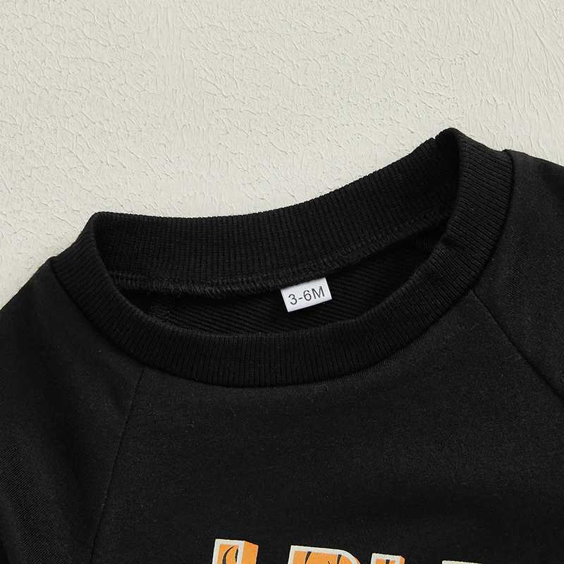 Clothing Sets Infant Baby Boy Sweatshirt Romper Autumn Fashion Letter Football Print Long Sleeve Round Neck Jumpsuit Fall Clothes Outfit H241126