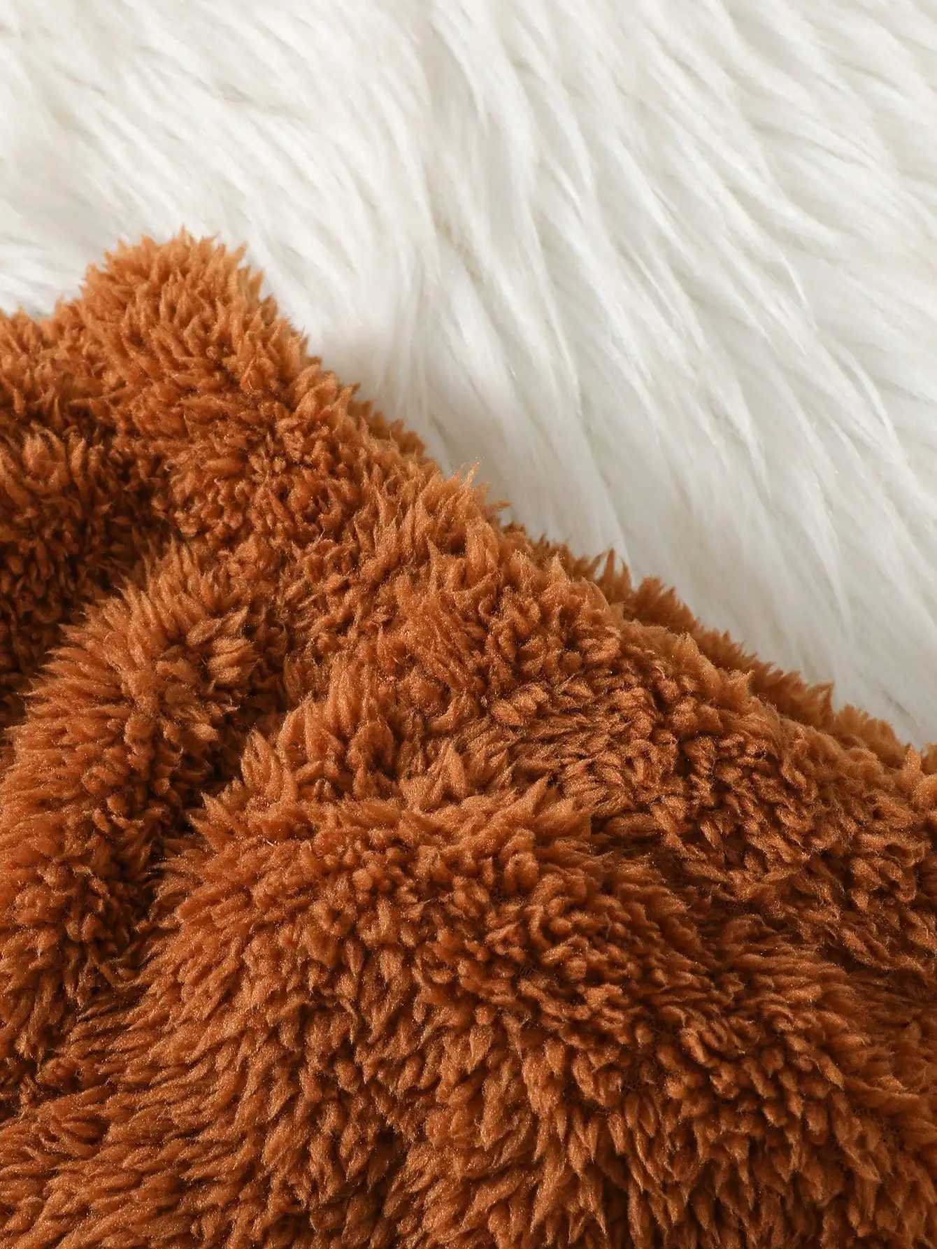 Clothing Sets New Baby Girl Winter Casual Daily Cute Little Bear Fur Thick Design Suitable For Travel 2-Piece Set H241126