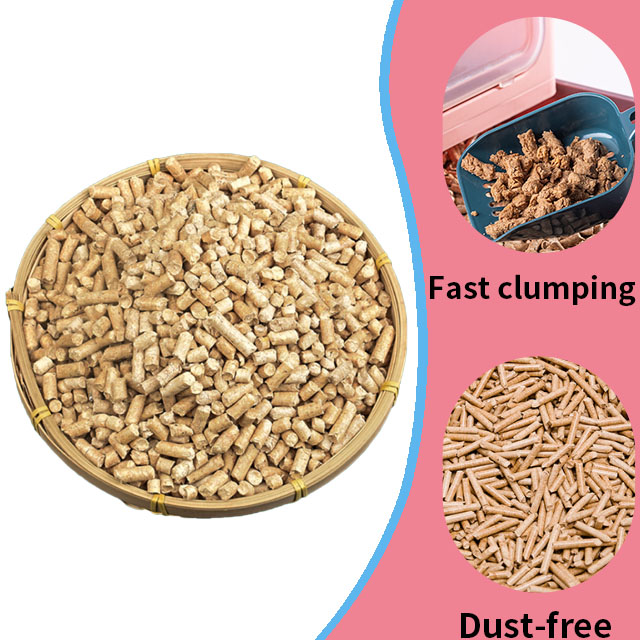 Wholesale high quality pine cat litter dust-free cleaning natural pet products pine cat litter