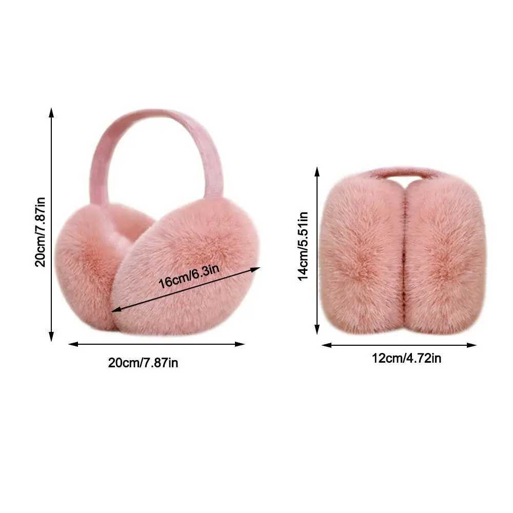 Fashion Plush Earmuffs Ear Warmer Anti-Freeze Thickening Ear Cover Collsible Keep Warm Winter Earfls for Women GirlsXJ241126