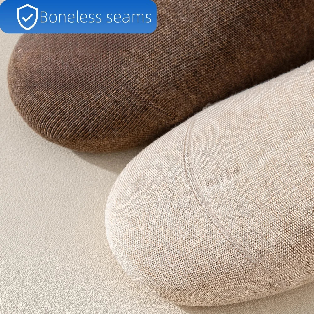 Autumn and winter mens business pure cotton socks solid color combed cotton antibacterial and deodorizing agents seamless casual socks 241126