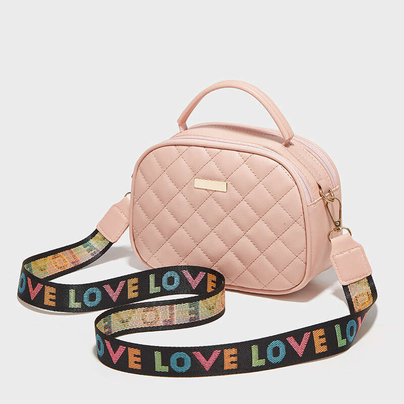2023 trendy double zipper diamond pattern embroidered single shoulder small square bag for women's handbag