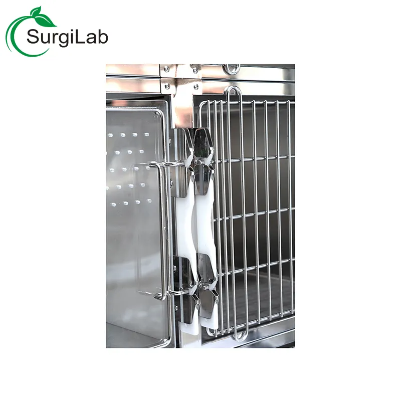 Best Quality Cat and Small Dog Stainless Steel Cat Cage dog With Wheels for pet hospital