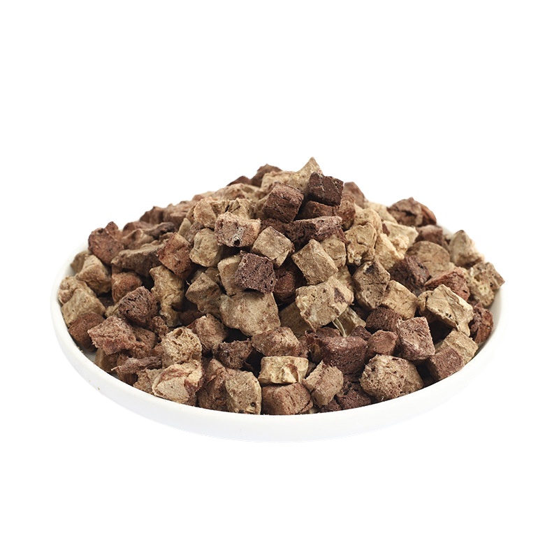 Door To Door Ship Dried Chicken Cube Dogs Treats Freeze Dried Duck Cube Factory