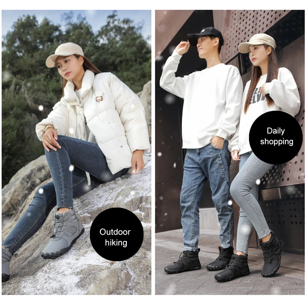Winter snow boots running shoes non slip casual barefoot shoes waterproof high top travel climbing and hiking 241126