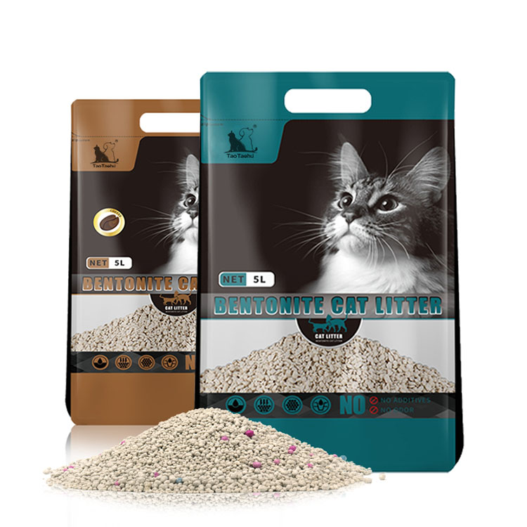 OEM Factory Hot Sale Bulk Ball Shape bentonite clay cat sand litter Dust Free Strong Clumping colour arena para gato