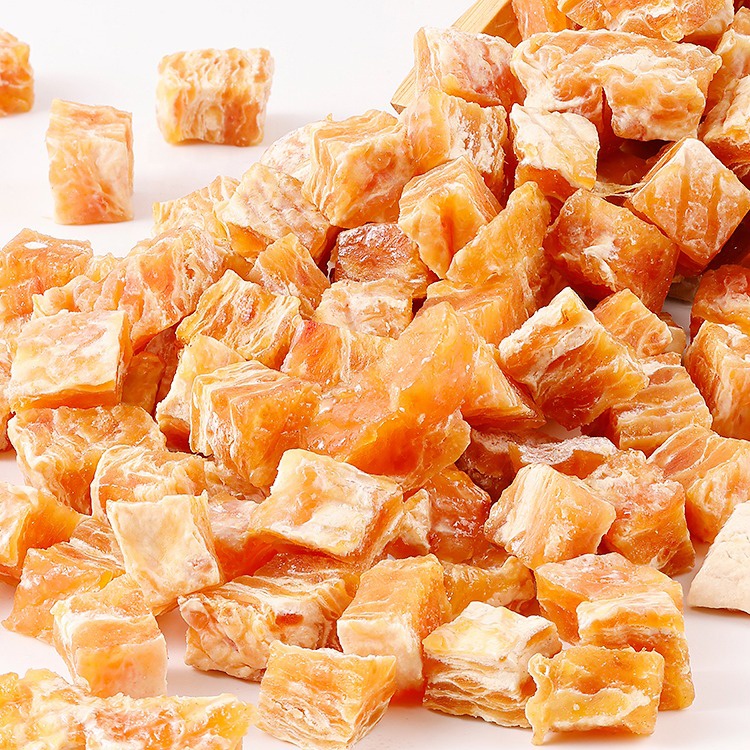 Wholesale dry pet snacks dog food bulk cargo Dried chicken Sliced chicken with snow Dog snacks Dog treats
