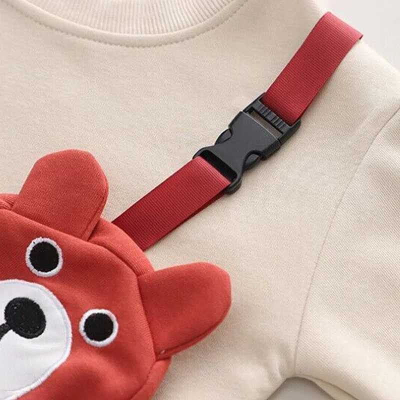 Clothing Sets Spring Autumn Baby Boys Clothes Suit Children Cartoon Bear Sweater Pants 2Pcs/Set Toddler Fashion Clothin Infant Kids Sportswear H241126