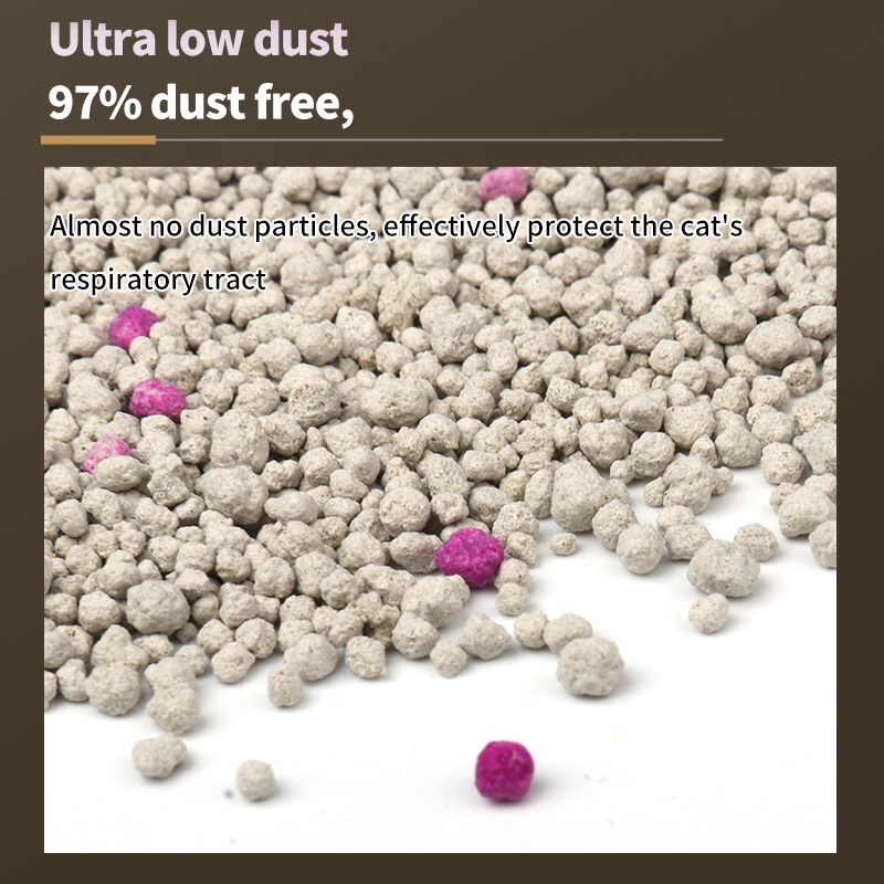 China factory wholesale price Bentonite clay cat litter sand strong clumping dust free Odor Control Best Clean ball shape sand