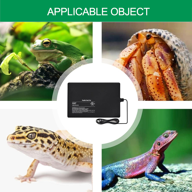Factory Price Accessories Terrarium Warm Heated Pet Mat Upgraded Heat Safe Reptile Heating Pad For Small Animal