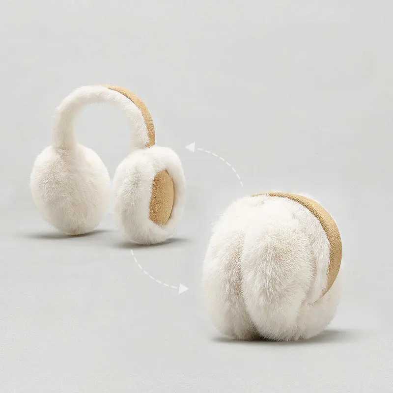 Winter Camel Plush Earmuffs Fashion Plush Padded Earmuffs Warm And Soft Suede Earmuffs Outdoor Cold Protection Maillard EarmuffsXJ241126