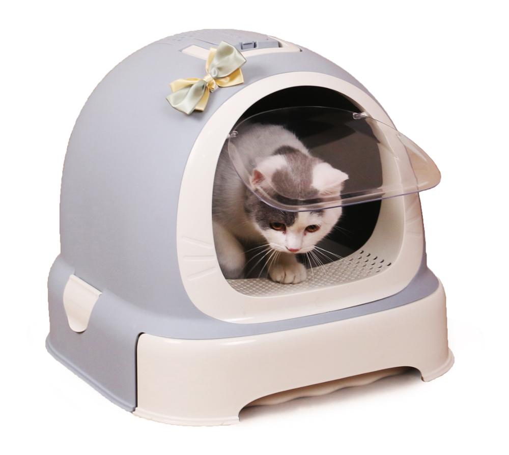 Petstar Hot Sale Professional Manufacturer Enclosed Durable PP Cat Litter Toilet Box