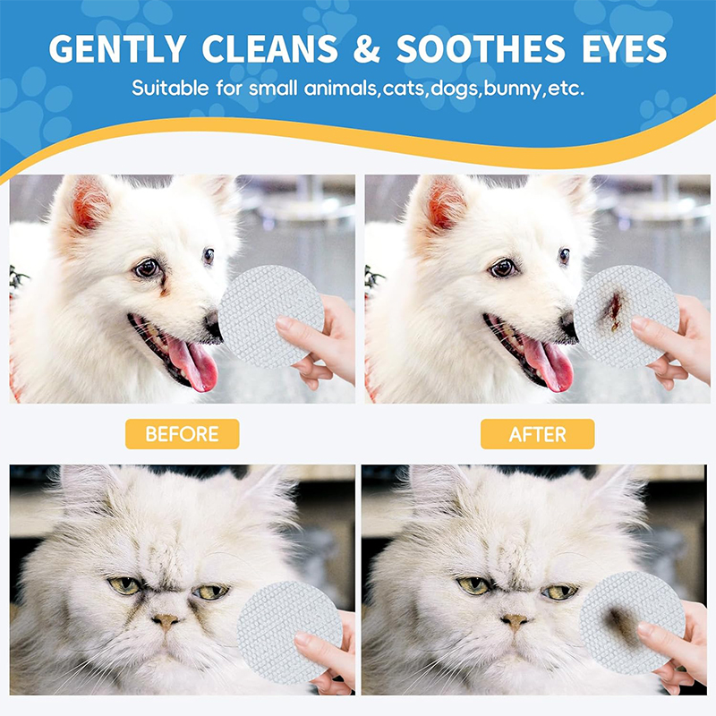 Hypoallergenic Eye Wipes for Dogs & Cats Gently and Effectively Remove Stain Around Eyes