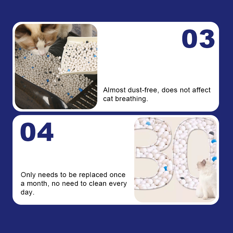 Ultra-Absorbent Silicone Balls Dust-Free Cat Litter Formula for Pets