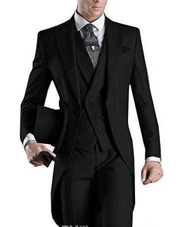 Gray Wedding Men Tail Coat 3 Pieces Groom Tuxedo Formal Prom Male Suits Fashion Set Costume Homme Mariage Jacket With Pants Vest X250704