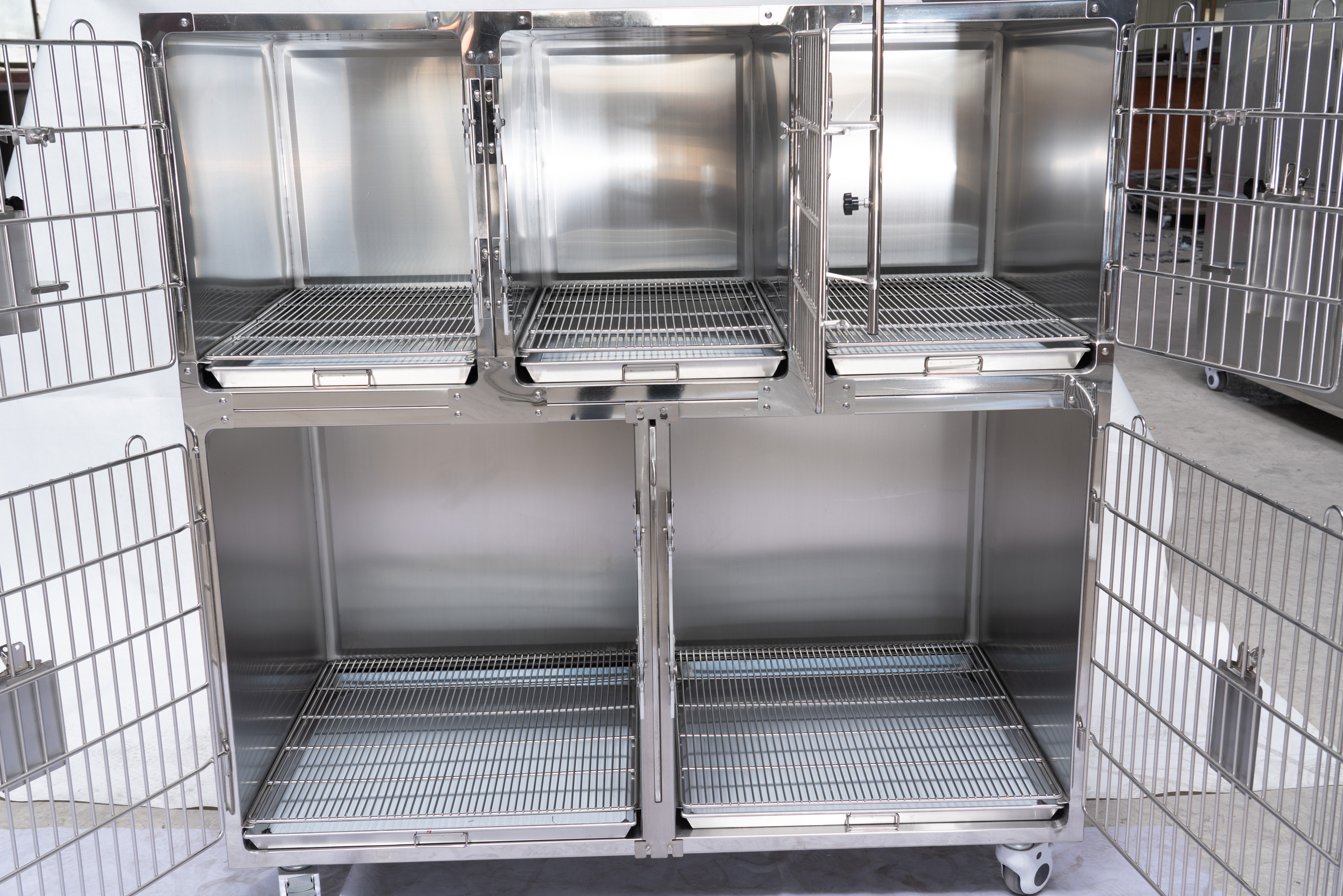 Professional Pets Veterinary Hospital Cage Animal Clinic Kennel Stainless Steel Modular Cat Dog Cages