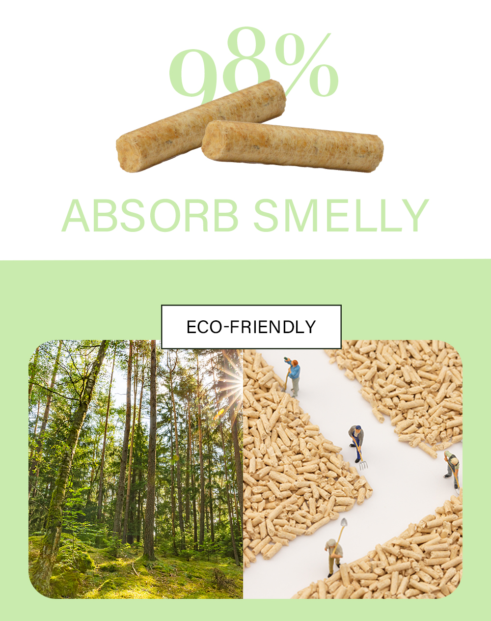 OEM ODM Factory Natural Cedar Easy Clean Pine Wood Cat Litter
