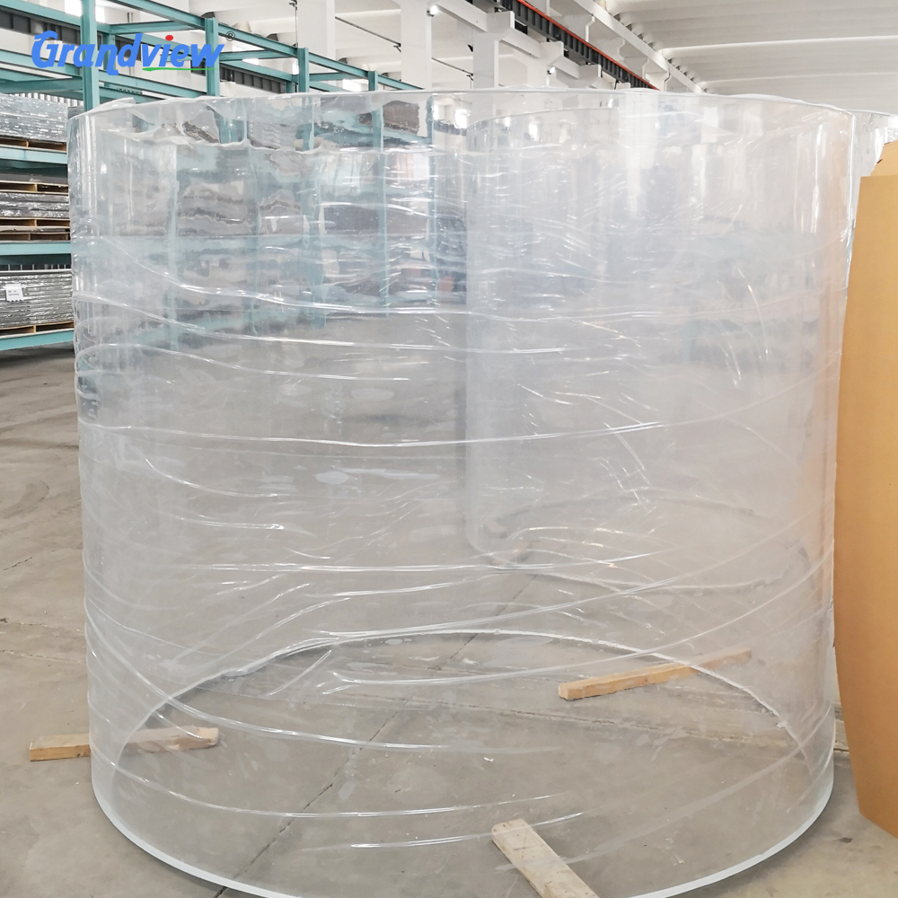 Factory directly sale customized available aquarium under water tunnel curved thick acrylic sheet