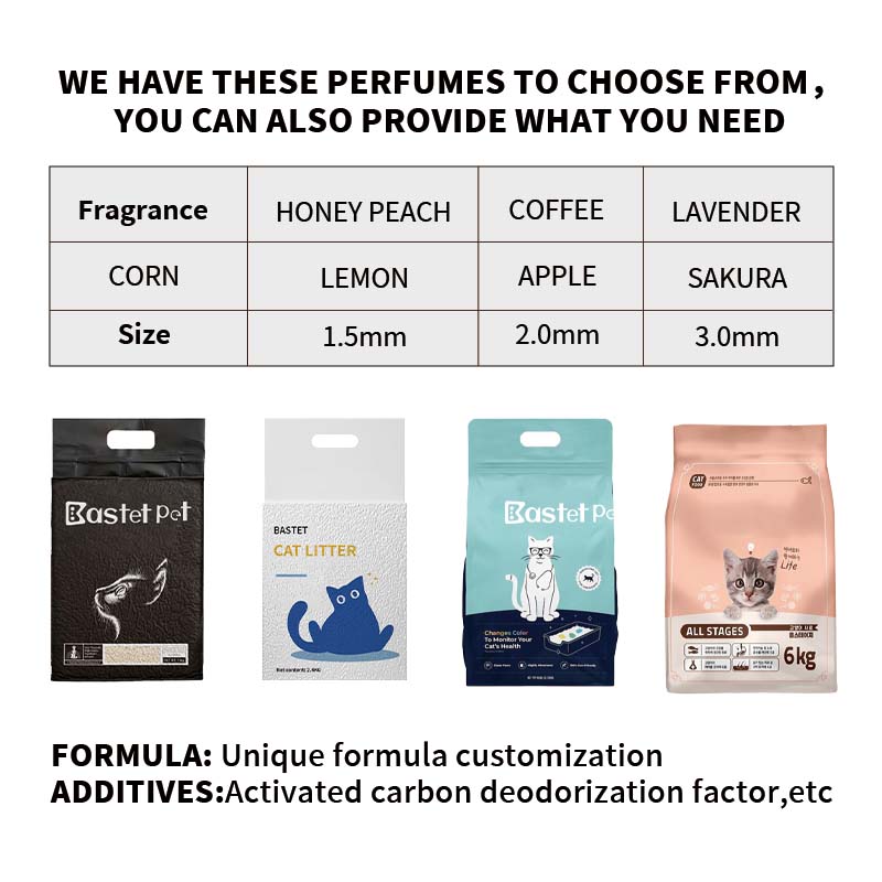 Factory Eco-friendly Natural Dust Free Organic cat Sand Premium Quick Clumping tofu cat litter
